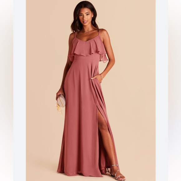 Birdy Grey Dresses & Skirts - Birdy Grey Maxi Dress Large English red rose, Formal Bridesmaid Gown Pockets